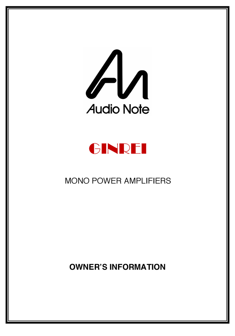 Audio Note GINREI Technical manual