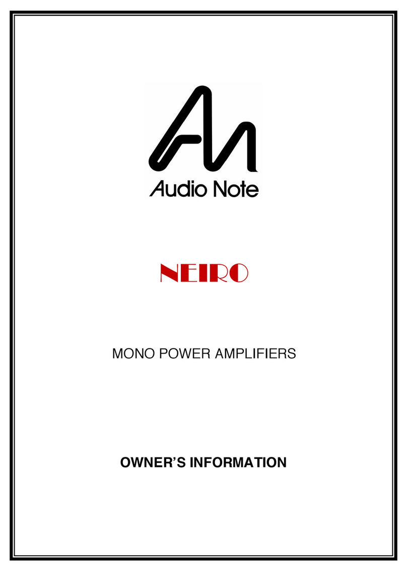 Audio Note Neiro Technical manual