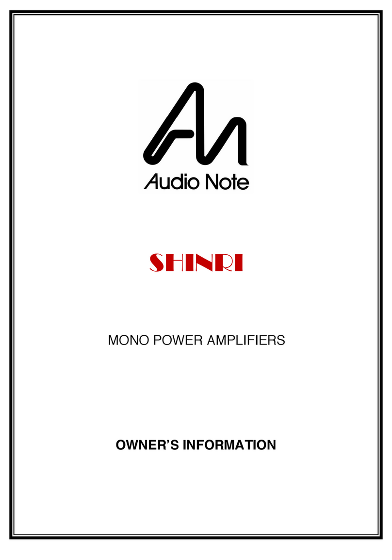 Audio Note Shinri Technical manual