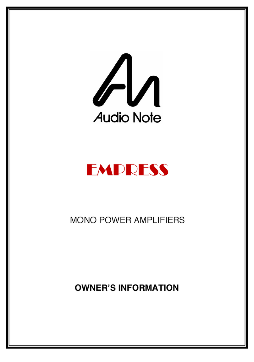 Audio Note EMPRESS Technical manual