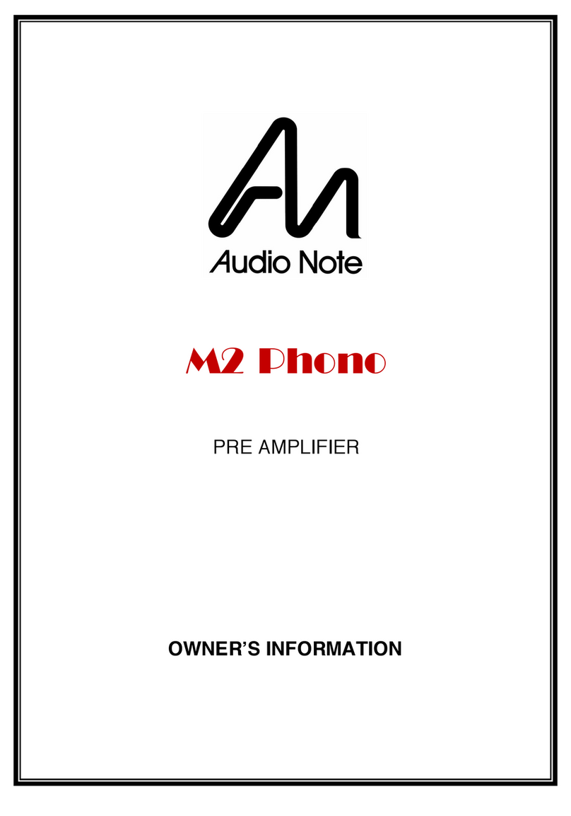 Audio Note M2 Phono Technical manual