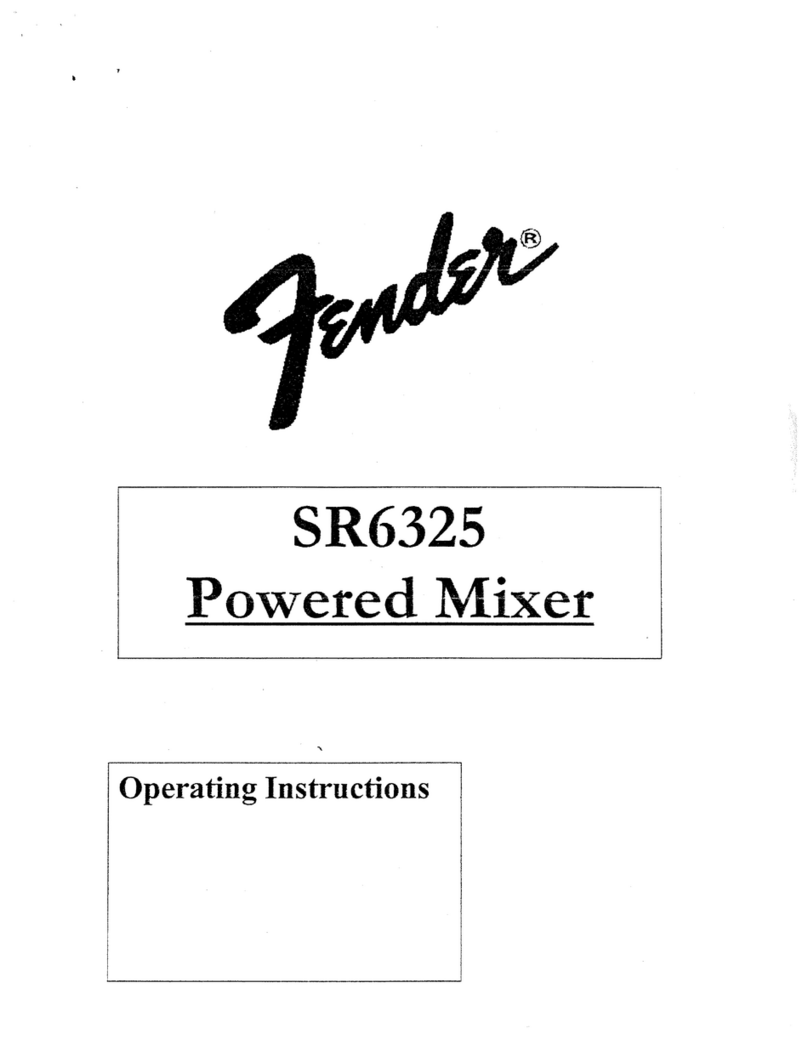 Fender SR6325 User manual Fender SR6325 User manual