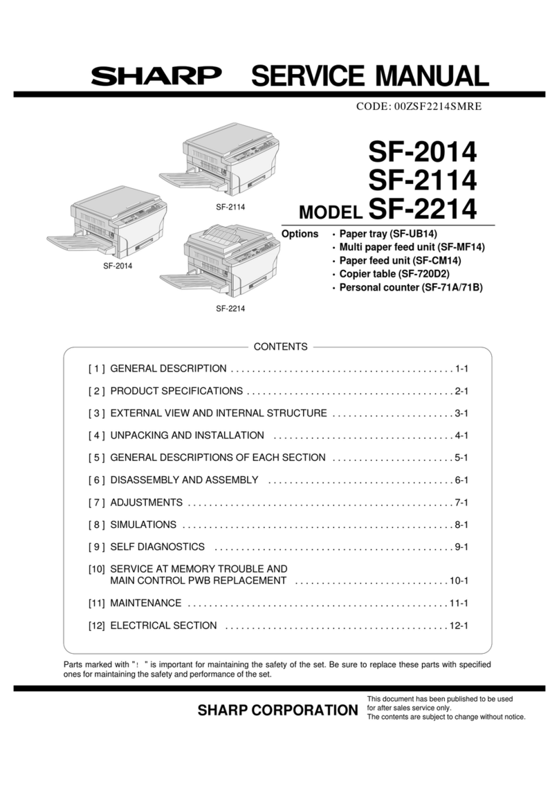Sharp SF-2014 User manual