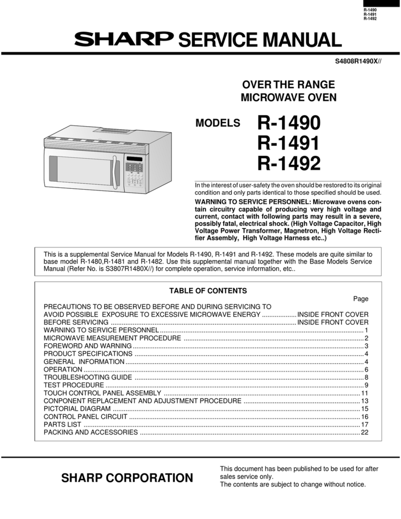 Sharp R-1490 User manual