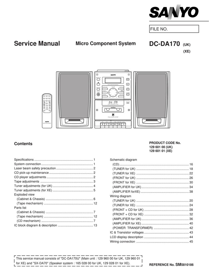 Sanyo DC-DA170 User manual