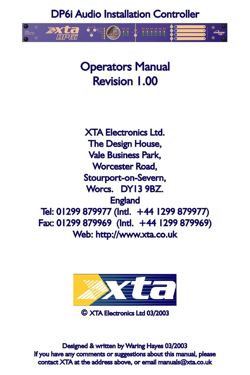 XTA DP6i User manual