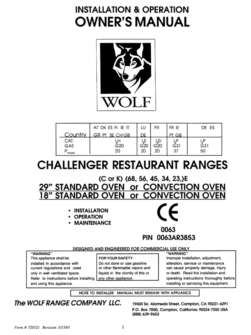 Wolf C68E User manual