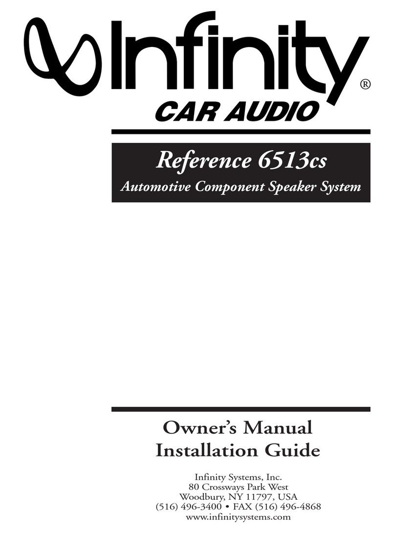 Infinity Reference 6513cs Troubleshooting guide