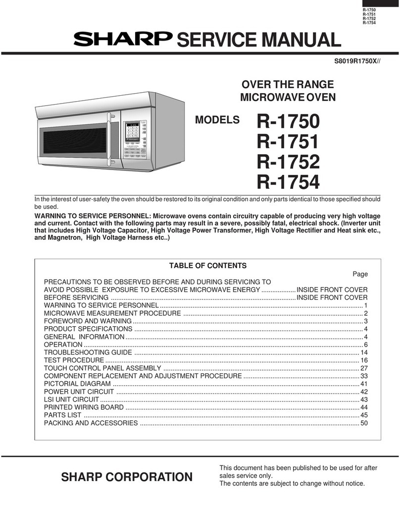 Sharp Carousel R-1750 User manual