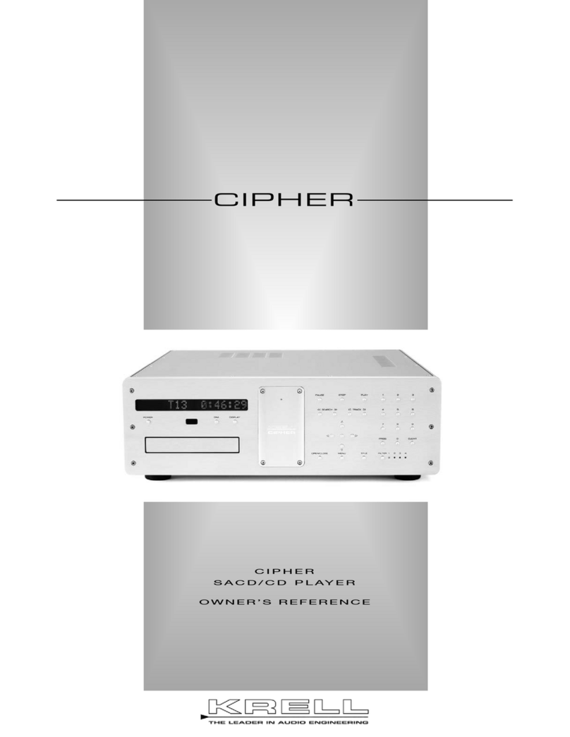 Krell Industries CIPHER User manual