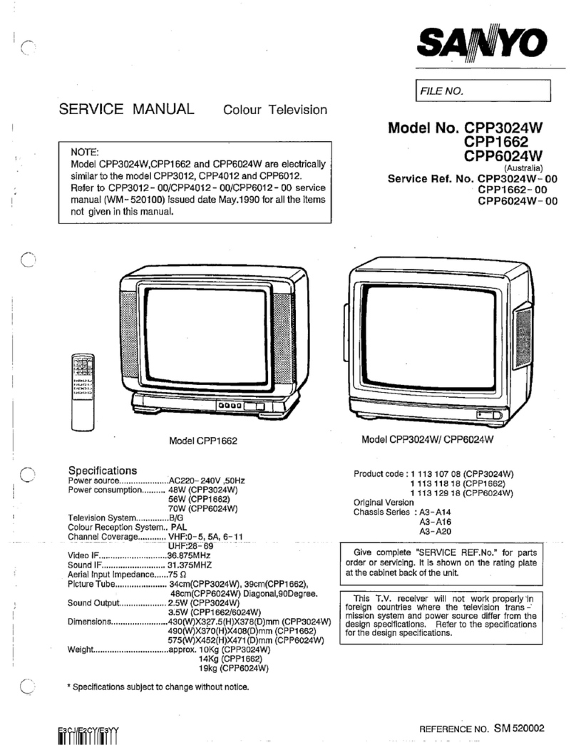 Sanyo CPP3024W User manual
