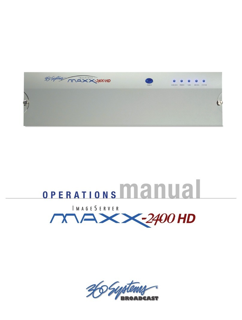 360 Systems MAXX-2400-HD User manual