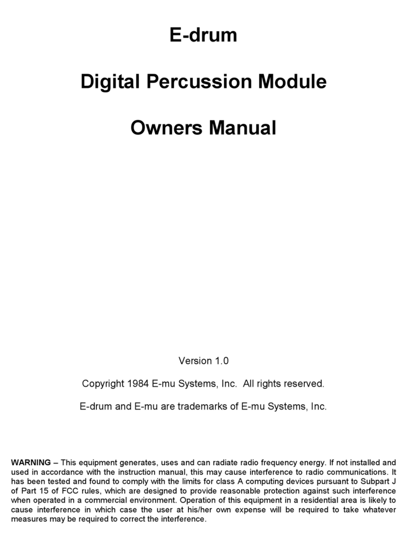 EMU E-drum User manual