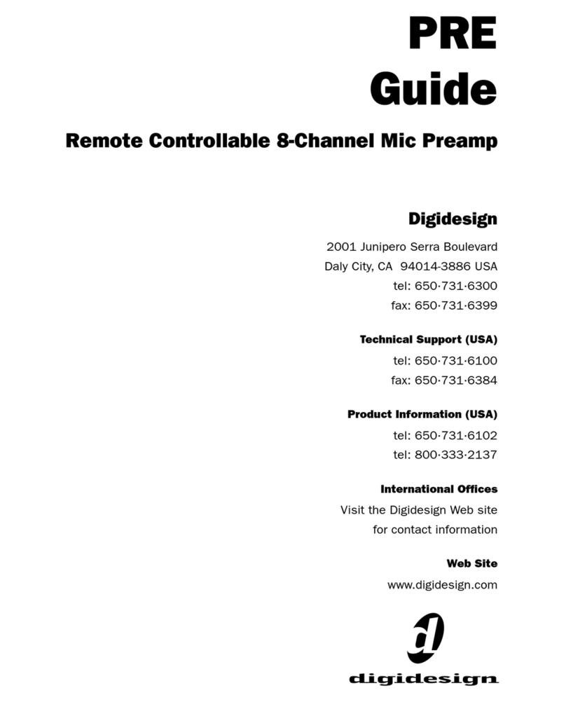 DigiDesign PRE User manual