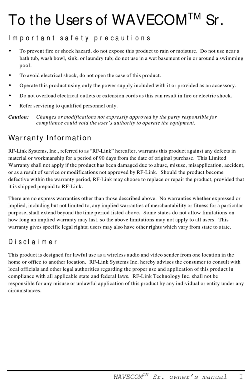 RF-Link WAVECOM Sr User manual RF-Link WAVECOM Sr User manual