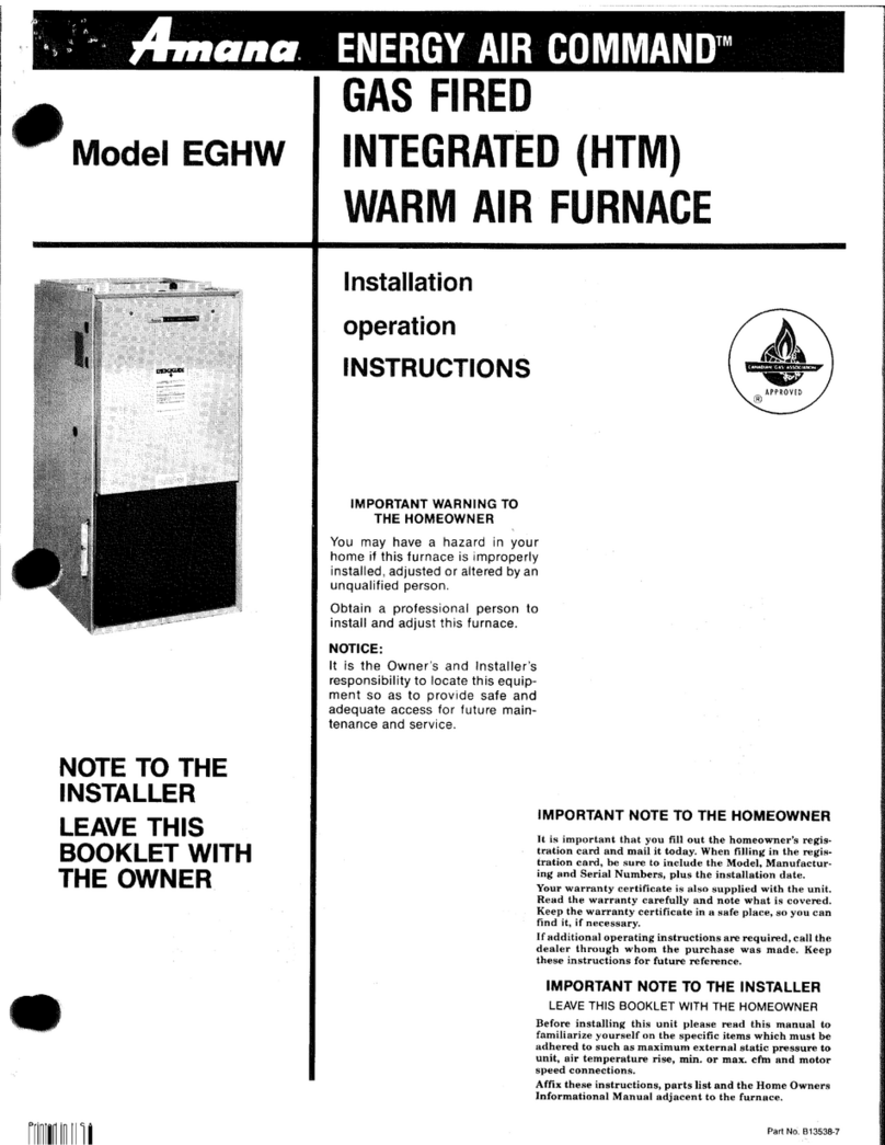 Amana EGHW Installation instructions