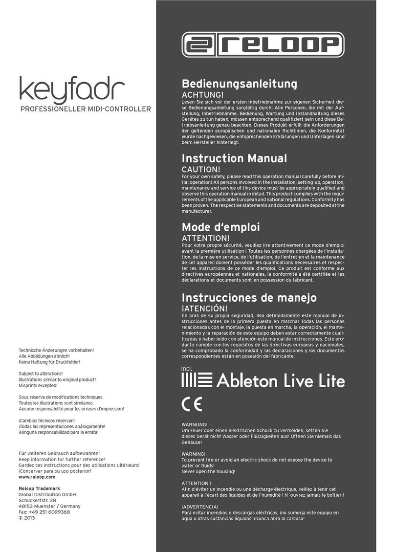Reloop keyfadr User manual