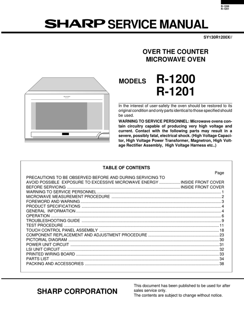 Sharp Carousel R-1200 User manual