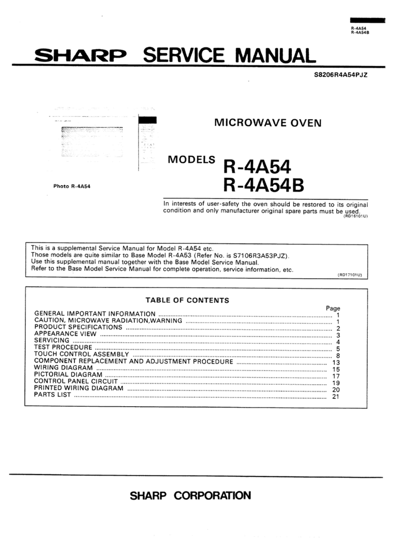 Sharp R-4A54 User manual