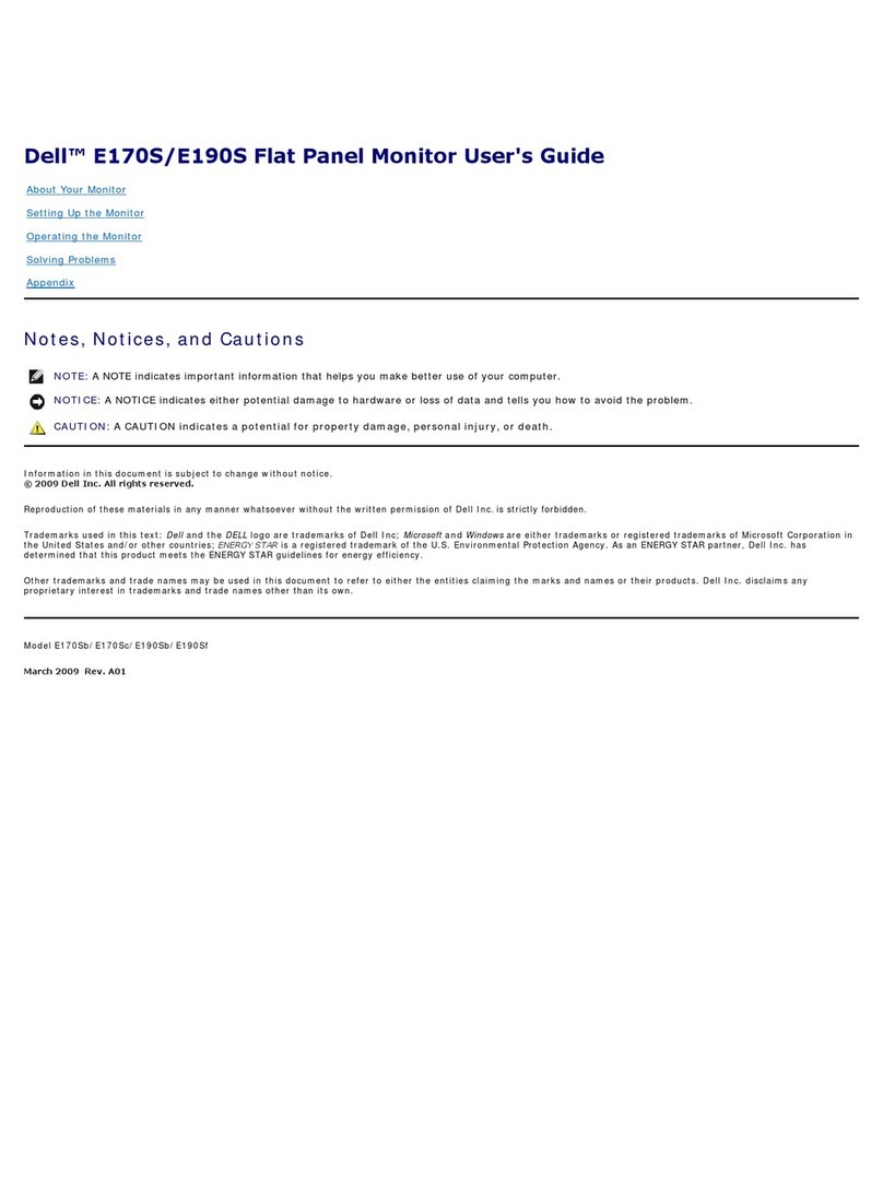 Dell E170S - 17" LCD Monitor User manual