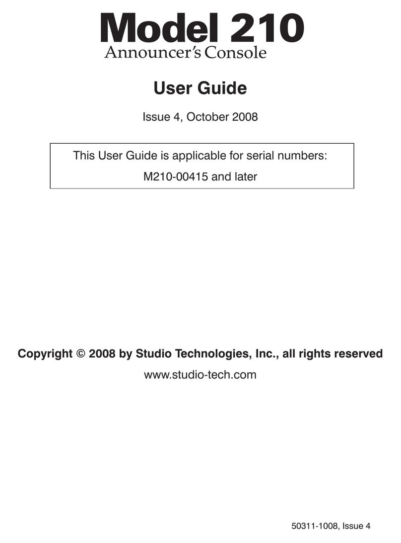 Studio Technologies 210 User manual