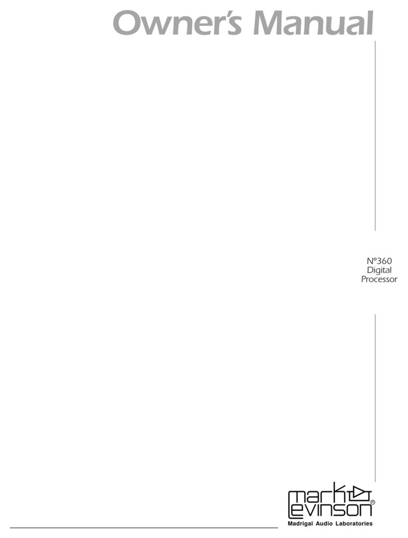 Mark Levinson 360 User manual