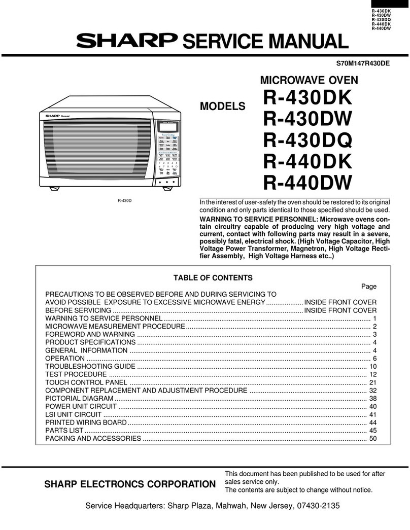 Sharp R-430DK User manual