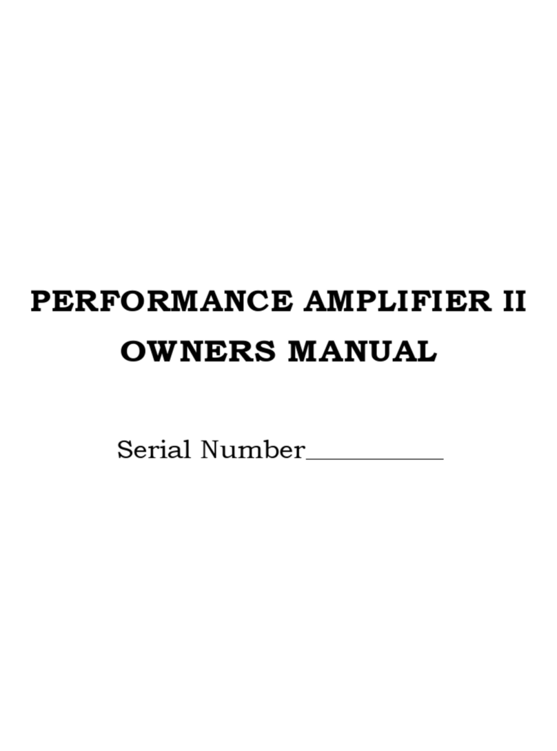 Cello PERFORMANCE AMPLIFIER II User manual