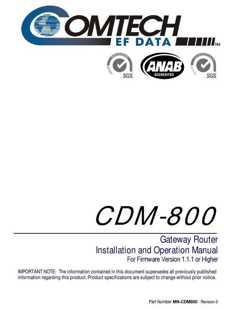 Comtech EF Data CDM-800 User manual