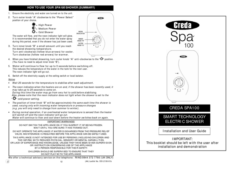 Creda Spa100 User manual