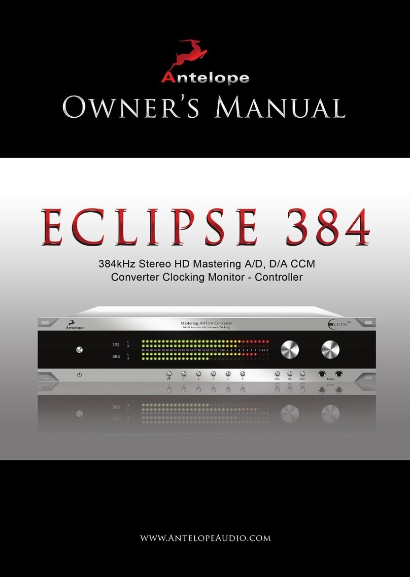 Antelope Eclipse 384 User manual