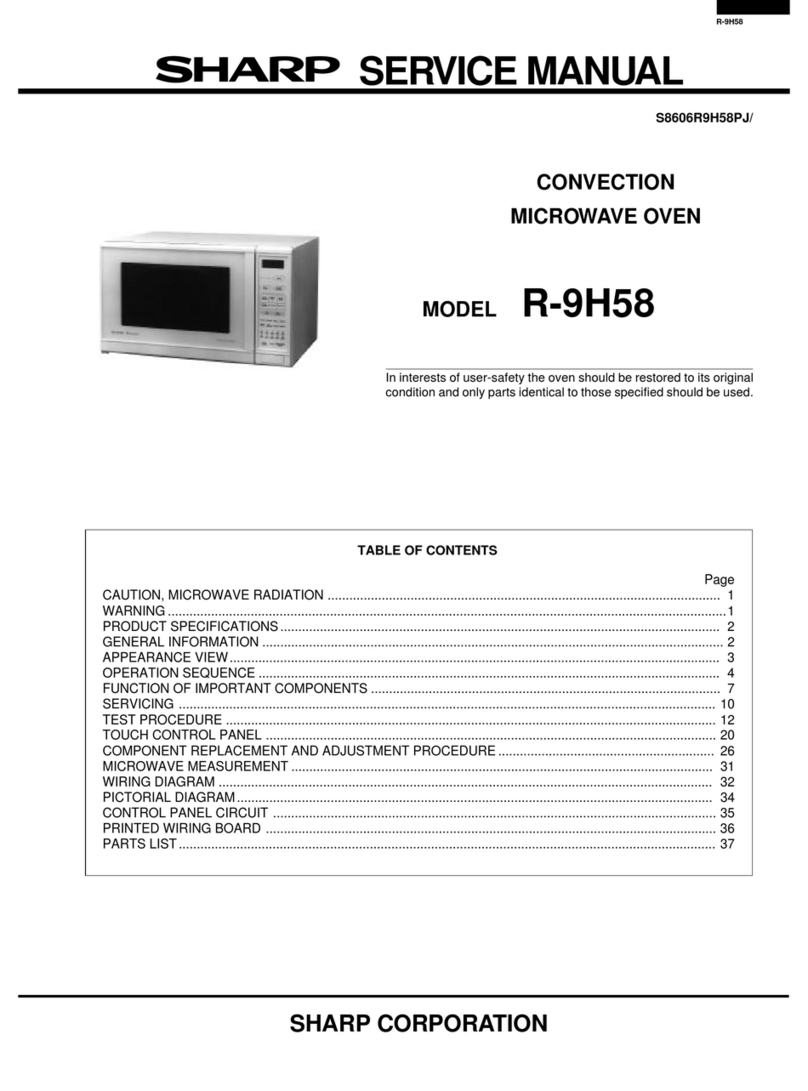 Sharp R-9H58 User manual