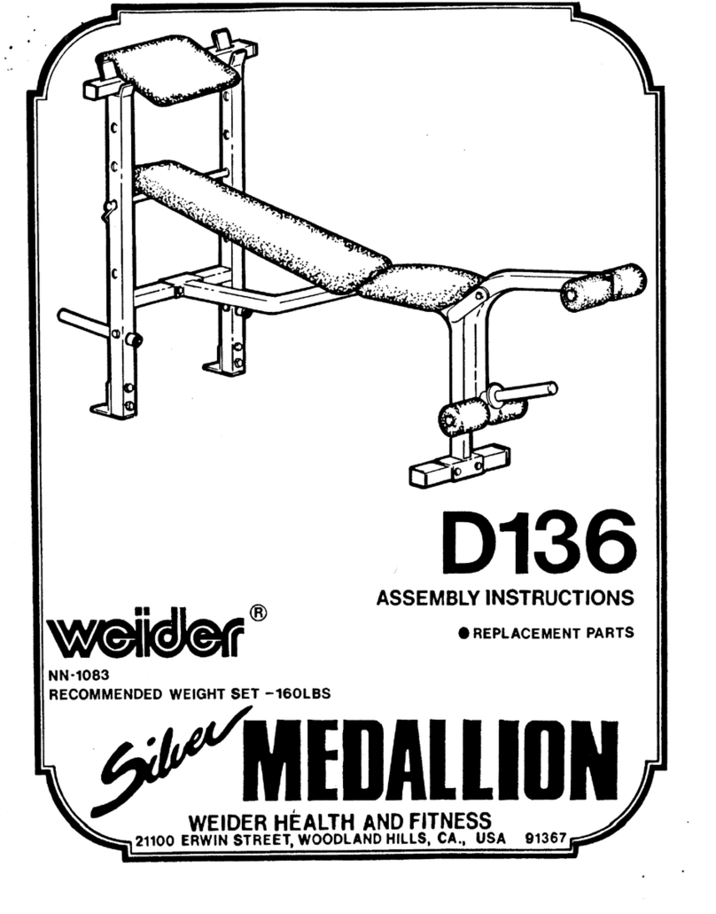 Weider D136 User manual