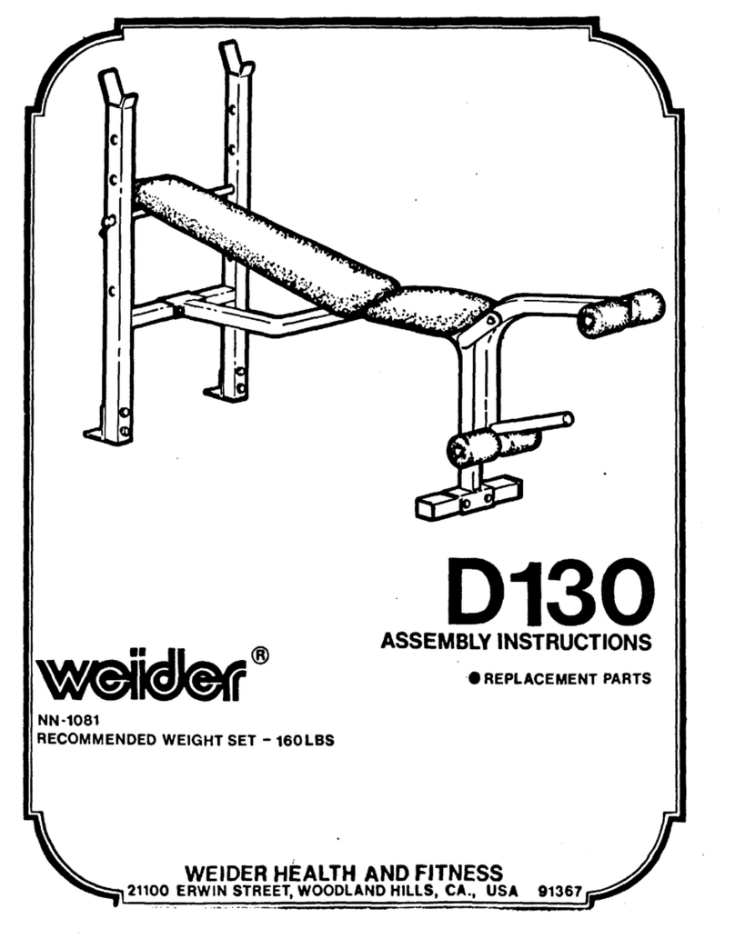 Weider D130 User manual