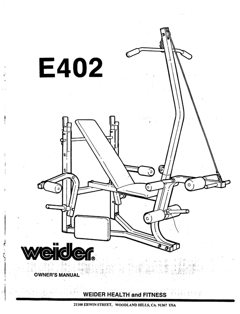 Weider E402 User manual