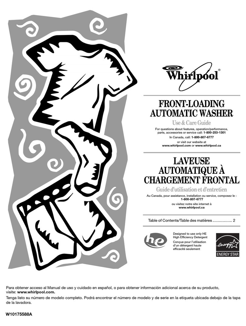 Whirlpool FRONT-LOADINGAUTOMATIC WASHER User manual Whirlpool FRONT-LOADINGAUTOMATIC WASHER User manual