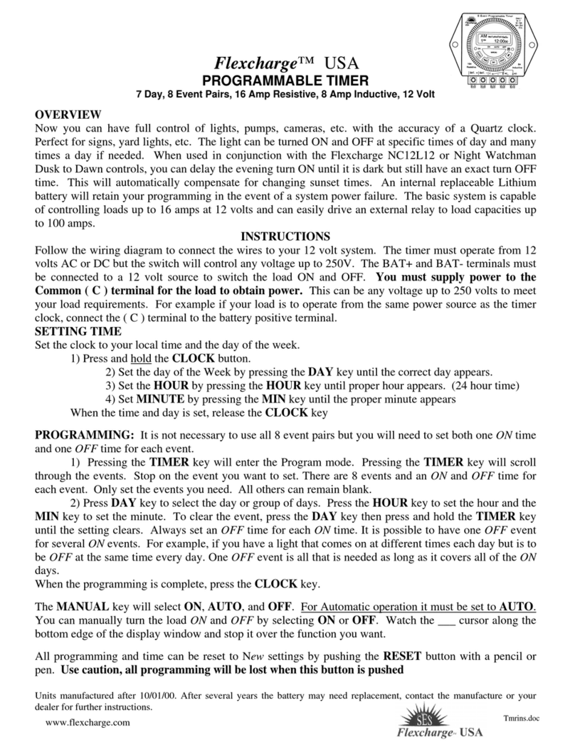 Flexcharge PROGRAMMABLE TIMER User manual