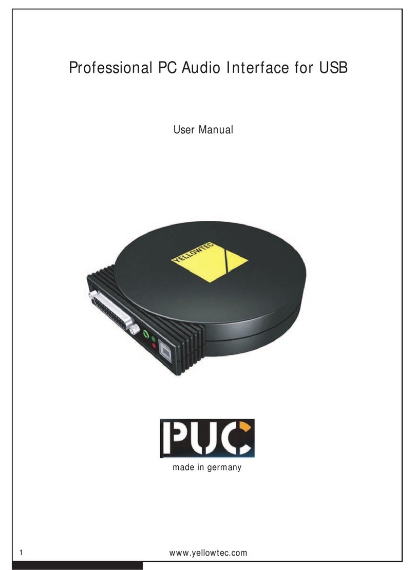 Yellowtec PC Audio Interface User manual