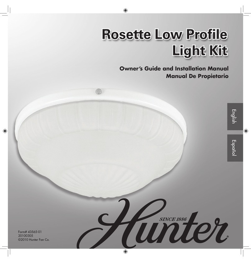 Hunter Rosette Instruction manual