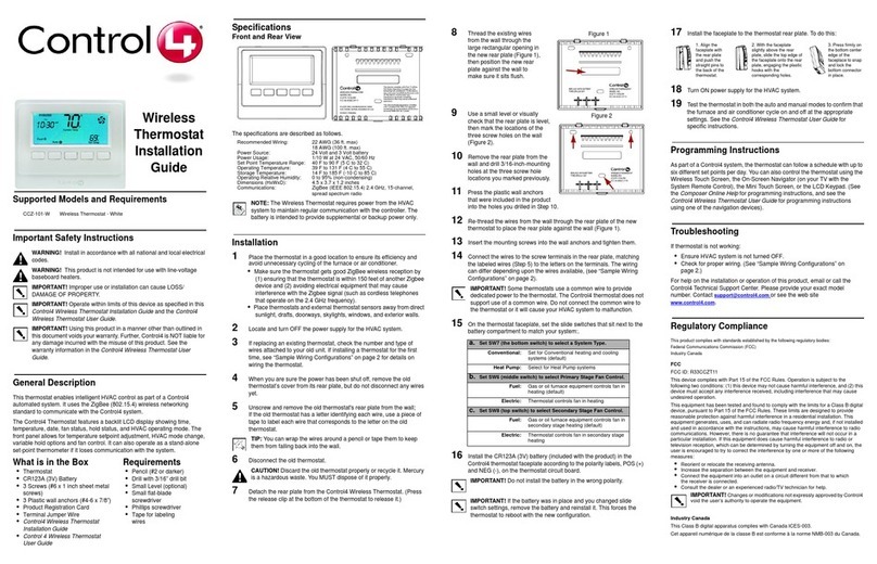 Contro l4 CCZ-101-W User manual