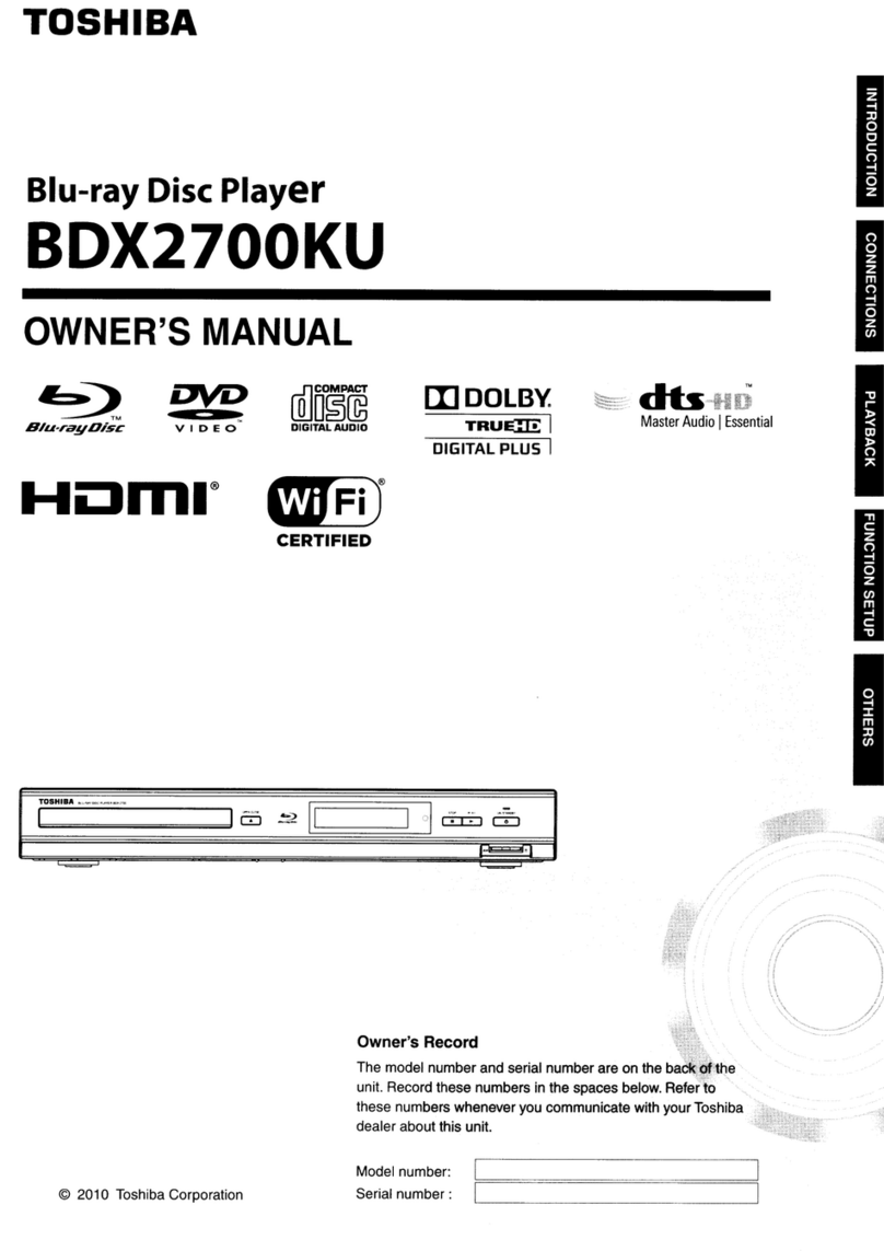 Toshiba BDX2700KU User manual