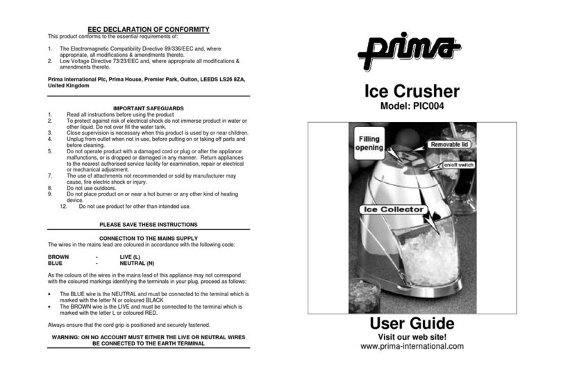 Prima PIC004 User manual