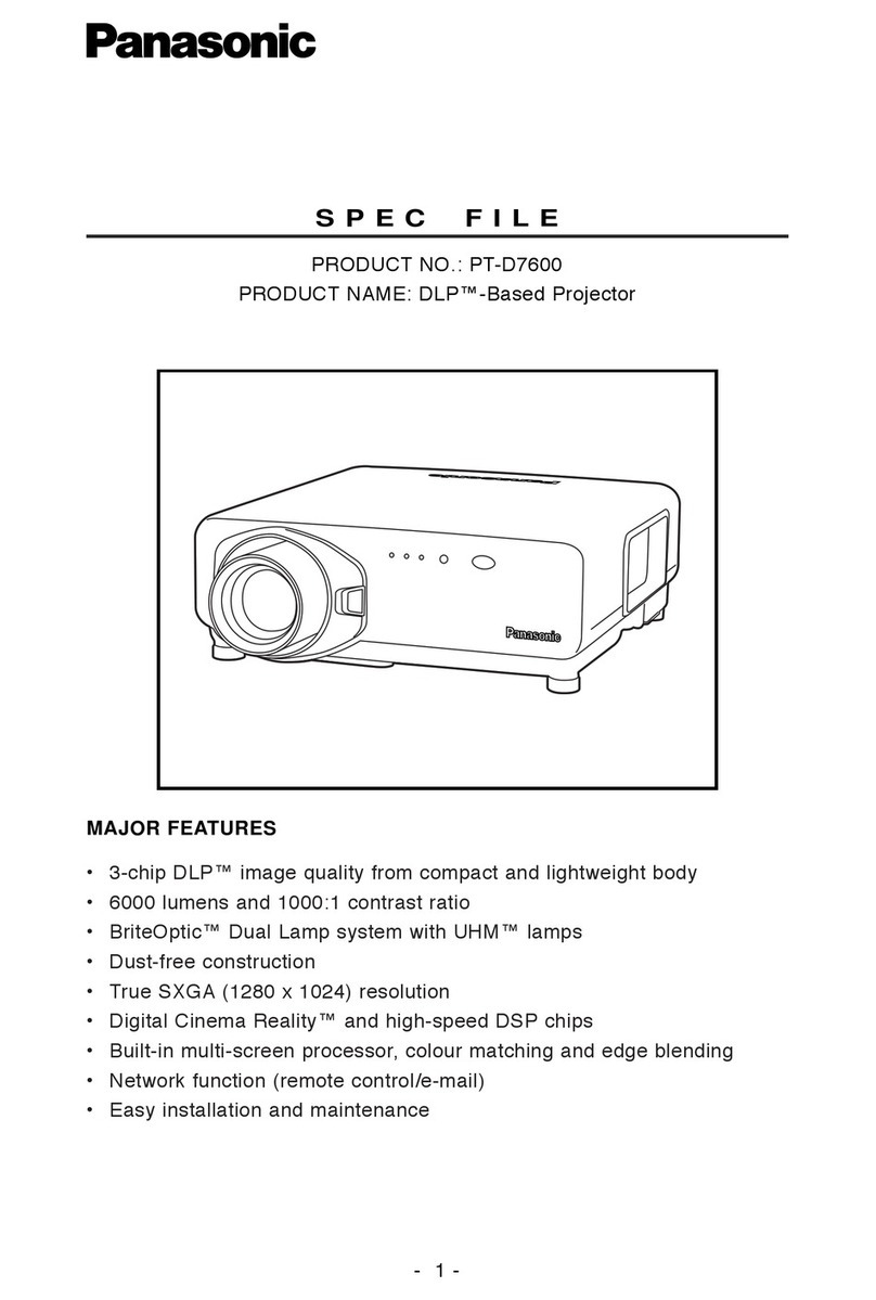 Panasonic PT-D7600 System manual