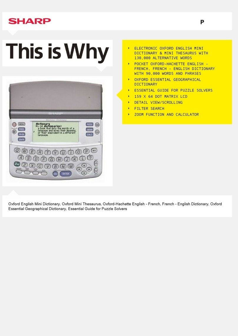 Sharp PW-E260 Manual