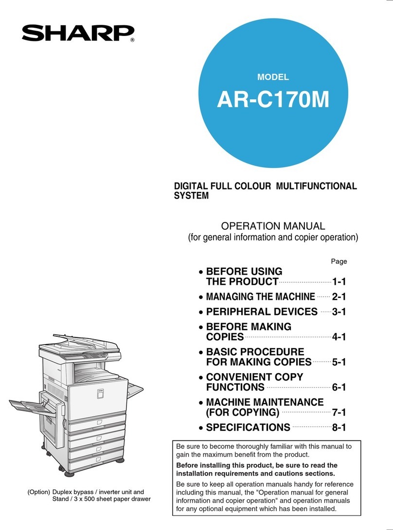 Sharp AR-C170M User manual