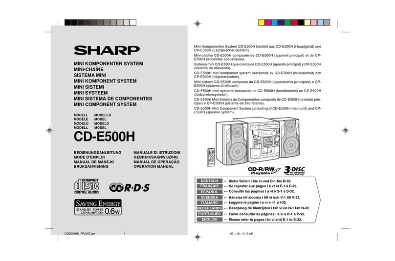 Sharp CD-E500H User manual