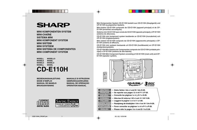 Sharp CD-E110H User manual
