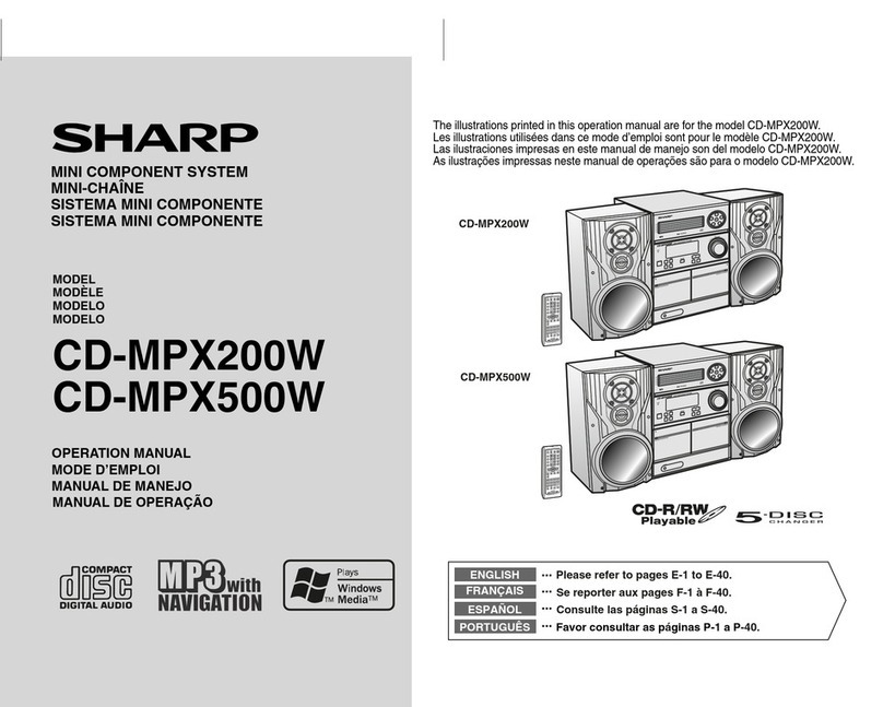 Sharp CD-MPX200W User manual