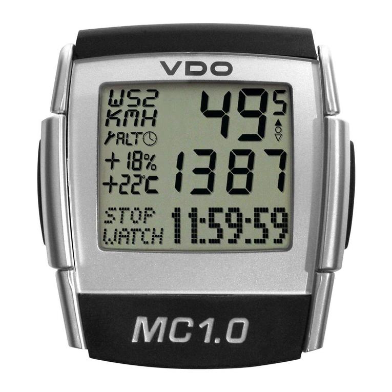 VDO Cyclecomputing MC1.0 User manual VDO Cyclecomputing MC1.0 User manual