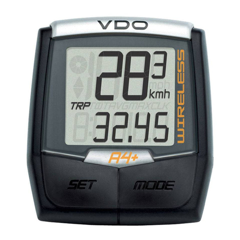 VDO Cyclecomputing A4+ User manual